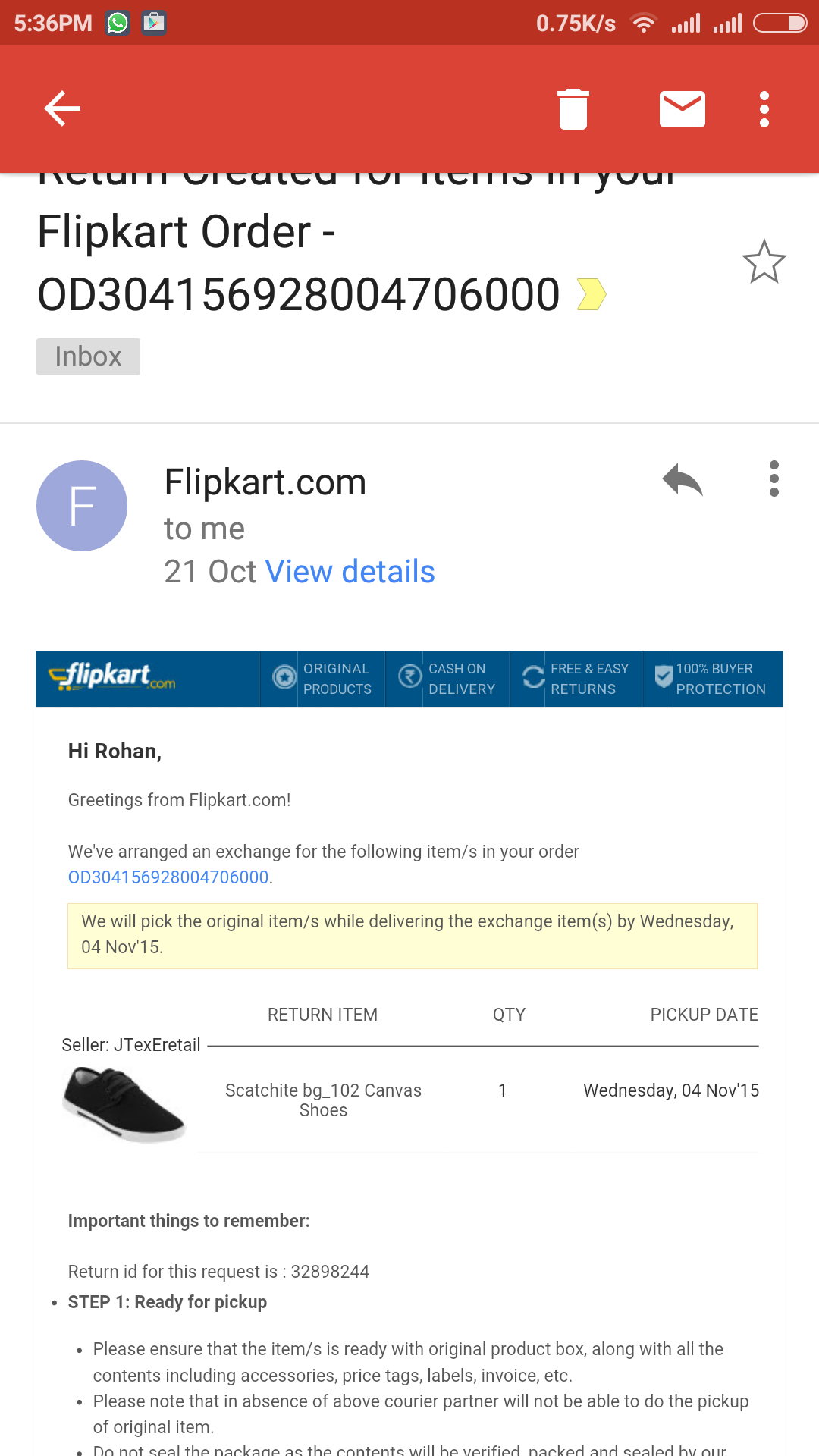 Flipkart — Delivery not on time for 2nd time