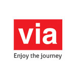 Via.com / Flightraja Travels Logo