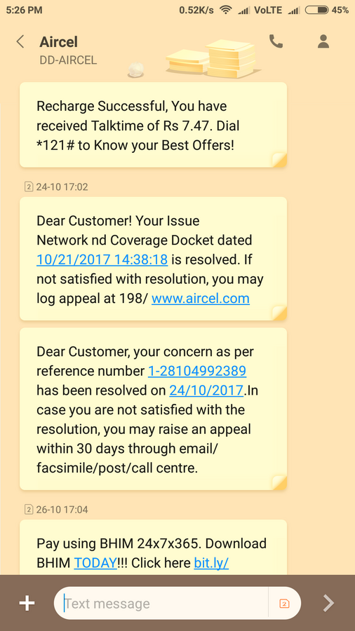 Resolved Aircel Sms Not Send To Port 1900