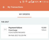 Electricity bill payment failure refund