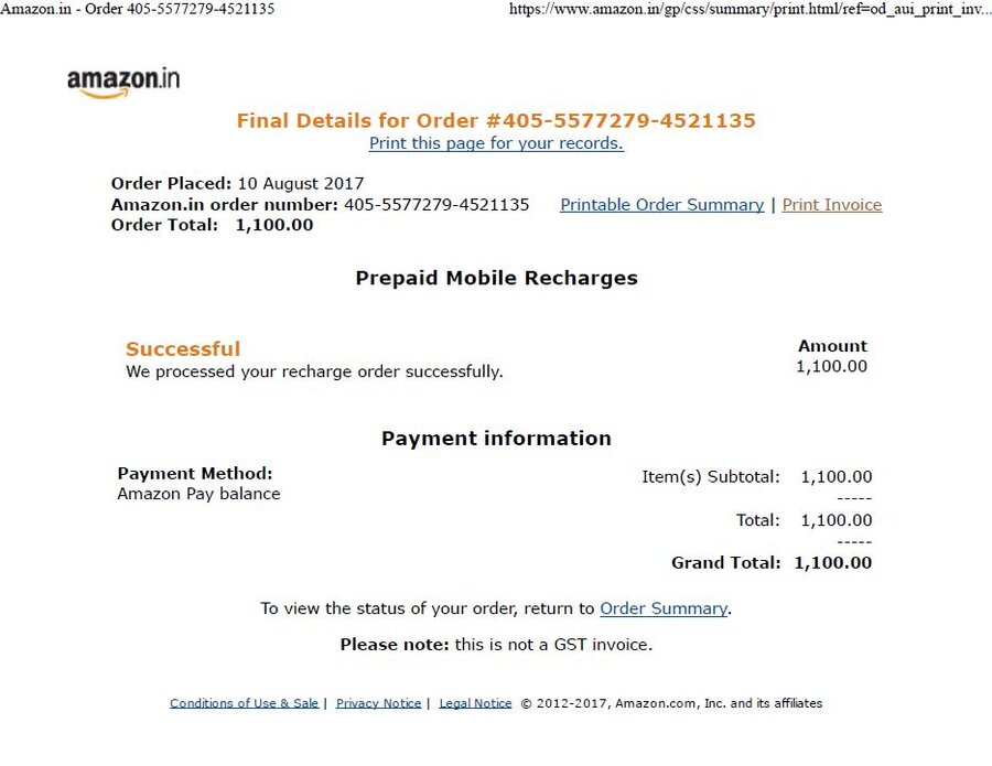amazon-tax-evasion-by-not-giving-invoice-with-service-provider-and