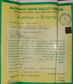 alchemist infra realty limited (certificate of property) investment