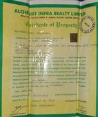 alchemist infra realty limited (certificate of property) investment