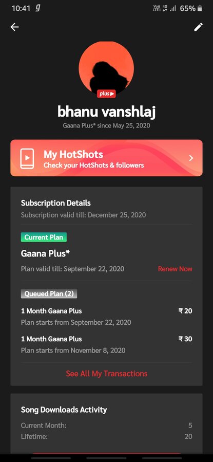 How to cancel gaana subscription