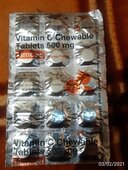 Broken tablet found in Vitamin C Chewable Tablets 500mg packed strip