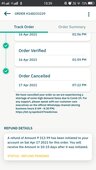 Order Cancelled by company, no refund yet.