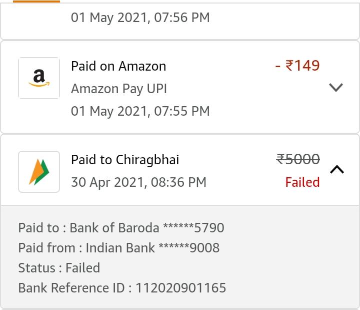 [Resolved] Indian Bank — Transaction complaint