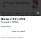 Product not delivered but asked to review