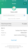 Amount got debited but not received order id