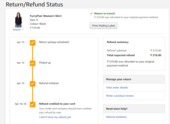 Refund status shows as complete but I have not received the amount.