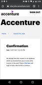 Unable to apply other opportunities at Accenture careers portal.