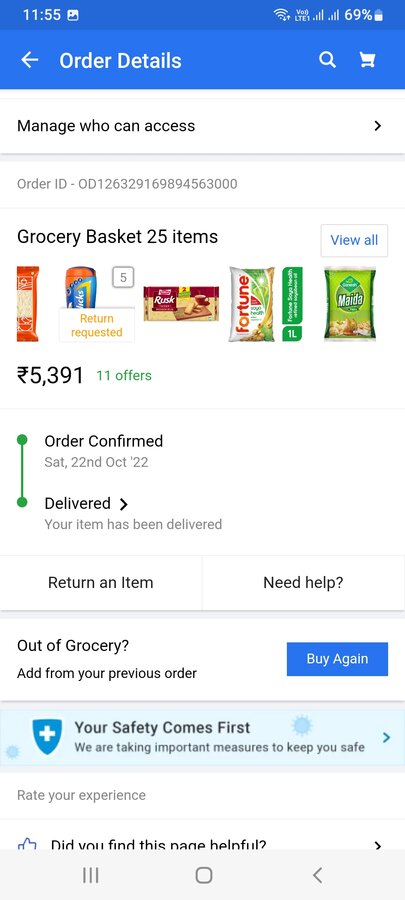 Flipkart — Ordered 25 grocery items they Delivered only 7 items.There ...